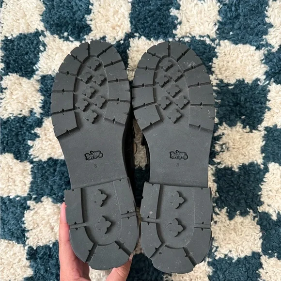 Coach Ruthie black leather chunky platform loafers - Picture 6 of 14